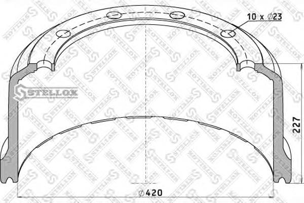 8500046SX Stellox tambor do freio traseiro