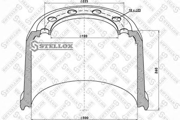 8500124SX Stellox tambor do freio traseiro