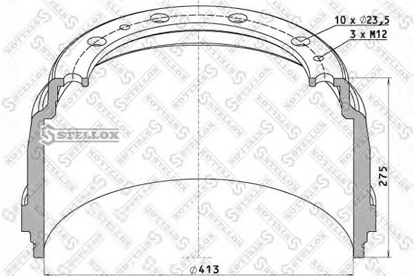 Тормозной барабан 8500028SX Stellox