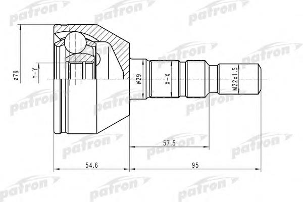 PCV1504 Patron junta homocinética externa dianteira