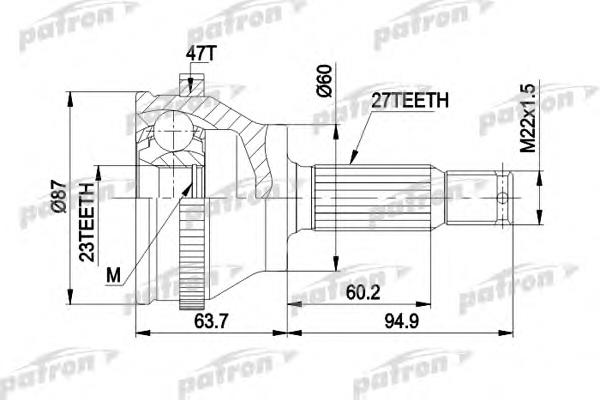 4950738F00 Hyundai/Kia Граната наружняя передняя правая
