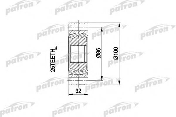 PCV2273 Patron junta homocinética externa traseira