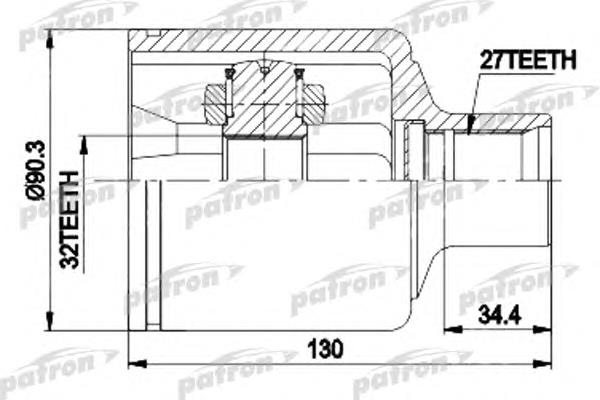 ШРУС внутренний передний PCV9535 Patron