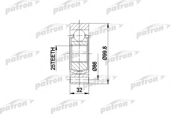 PCV3002 Patron junta homocinética interna dianteira