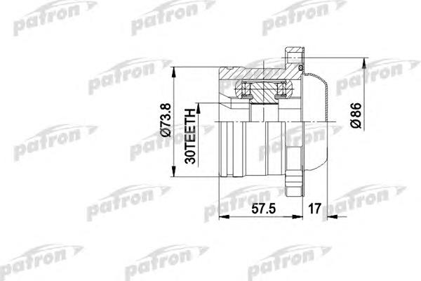 PCV5002 Patron junta homocinética interna dianteira