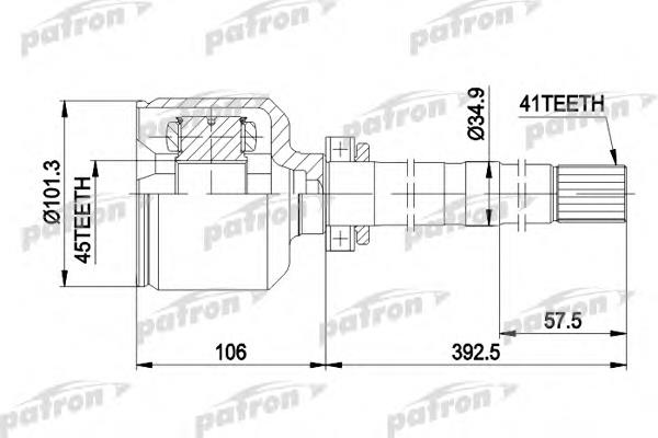 PCV5012 Patron semieixo (acionador dianteiro direito)