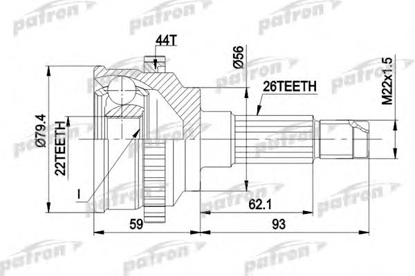 Semieixo (acionador) dianteiro direito F02425400 Mazda