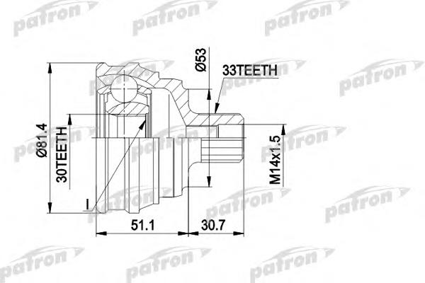 PCV1066 Patron junta homocinética externa dianteira