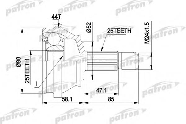 PCV1110 Patron junta homocinética externa dianteira