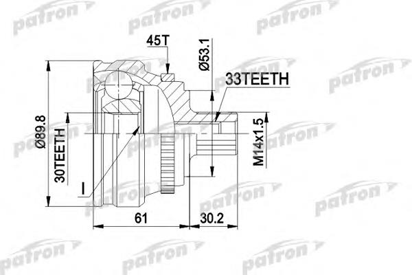 PCV1112 Patron junta homocinética externa dianteira