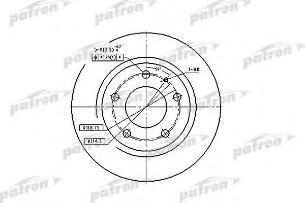 Задний тормозной диск Patron PBD2705 цена, от 24.15 USD