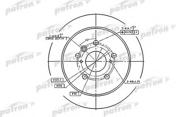 PBD7257 Patron Дисковый тормоз