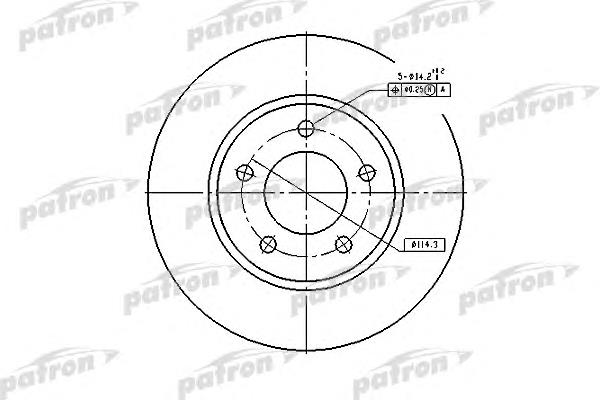 Передние тормозные диски PBD53002 Patron