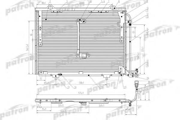 PRS1057 Patron radiador de aparelho de ar condicionado