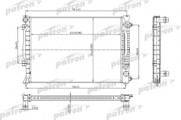 PRS3010 Patron radiador de esfriamento de motor