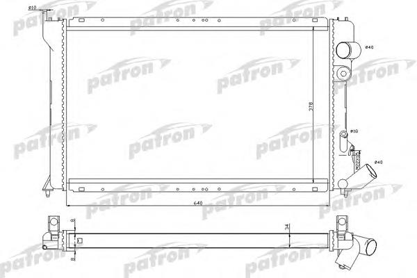 PRS3031 Patron radiador de esfriamento de motor