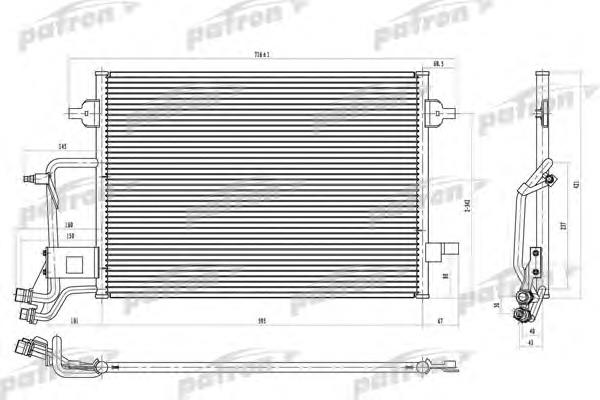 Радиатор кондиционера PRS1142 Patron