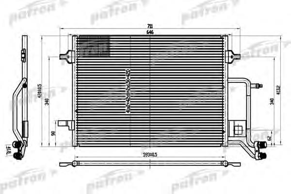 PRS1101 Patron radiador de aparelho de ar condicionado