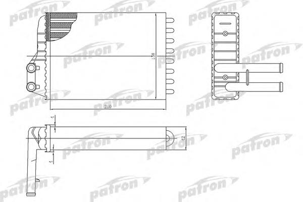 PRS2016 Patron radiador de forno (de aquecedor)