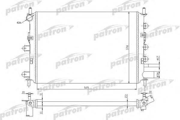 PRS3435 Patron radiador de esfriamento de motor