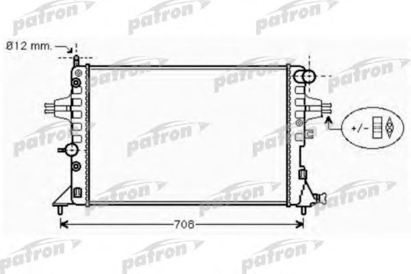 PRS3573 Patron radiador de esfriamento de motor