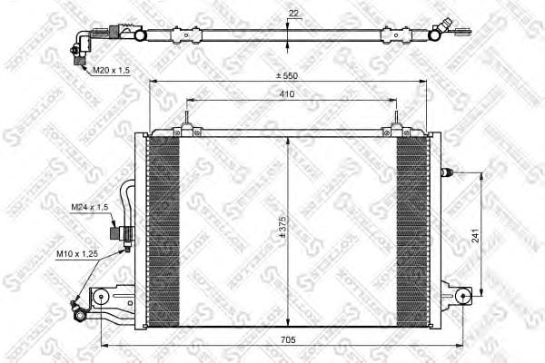 1045007SX Stellox radiador de aparelho de ar condicionado