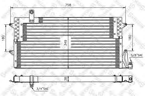 1045005SX Stellox radiador de aparelho de ar condicionado