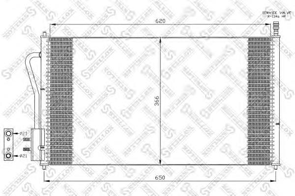 1045001SX Stellox radiador de aparelho de ar condicionado