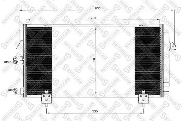 1045037SX Stellox radiador de aparelho de ar condicionado