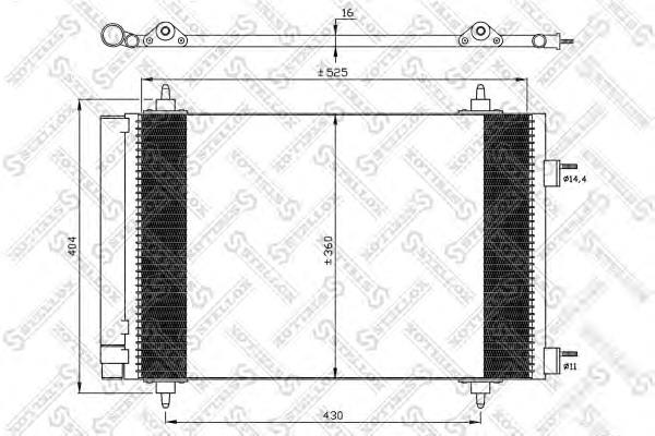 1045039SX Stellox radiador de aparelho de ar condicionado