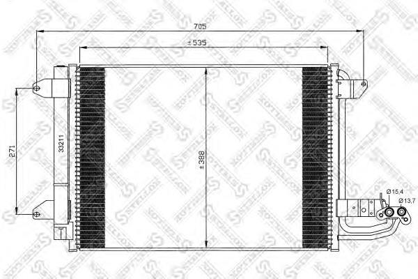 Конденсатор кондиционера Stellox 1045023SX цена, от 42.33 USD