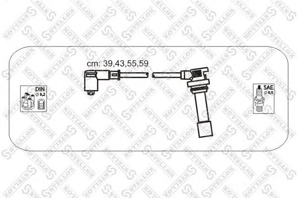 1038459SX Stellox fios de alta voltagem, kit