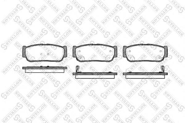 1074002SX Stellox sapatas do freio traseiras de disco