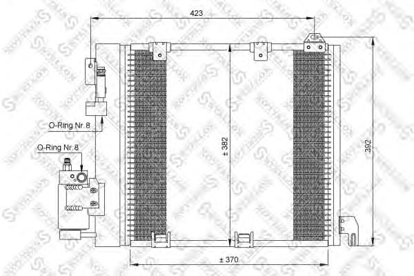 10-45058-SX Stellox radiador de aparelho de ar condicionado