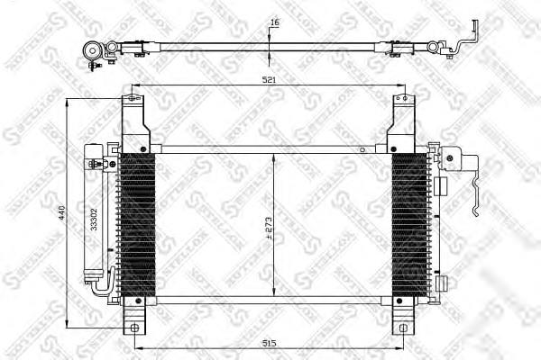 1045119SX Stellox radiador de aparelho de ar condicionado