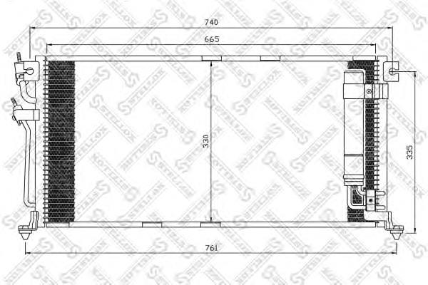 1045136SX Stellox radiador de aparelho de ar condicionado