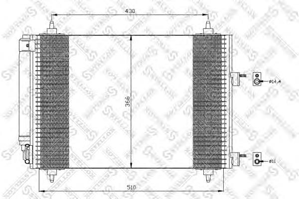 1045145SX Stellox radiador de aparelho de ar condicionado