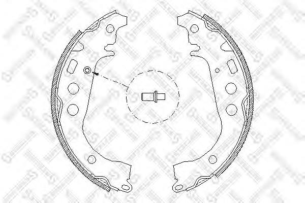 112100SX Stellox sapatas do freio traseiras de tambor