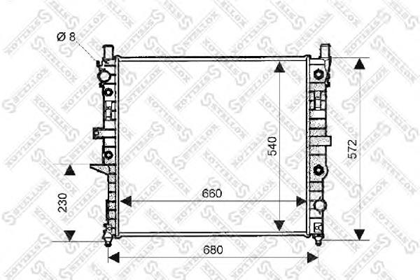 10-25138-SX Stellox radiador de esfriamento de motor