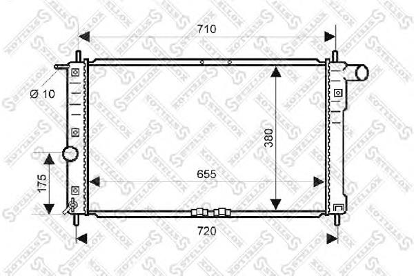 10-25146-SX Stellox radiador de esfriamento de motor