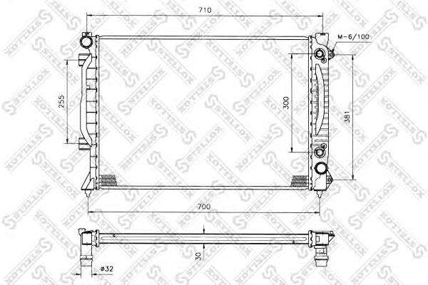 10-25158-SX Stellox radiador de esfriamento de motor