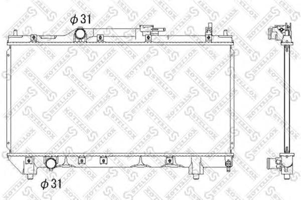 1025112SX Stellox radiador de esfriamento de motor