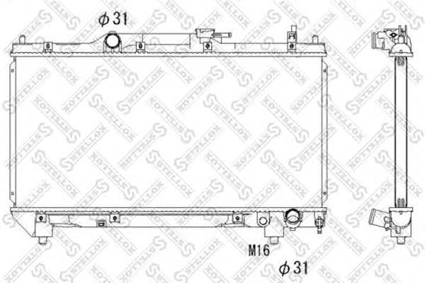 1025113SX Stellox radiador de esfriamento de motor