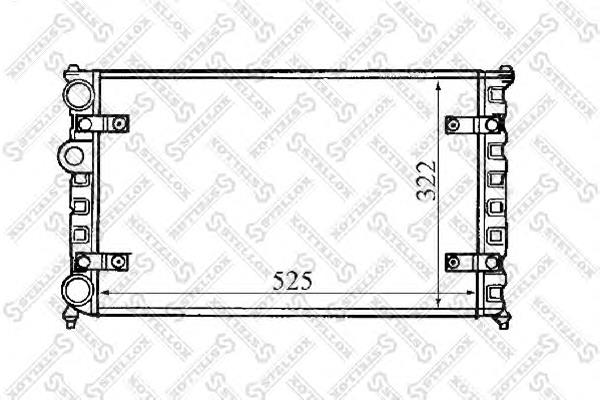 1025108SX Stellox radiador de esfriamento de motor