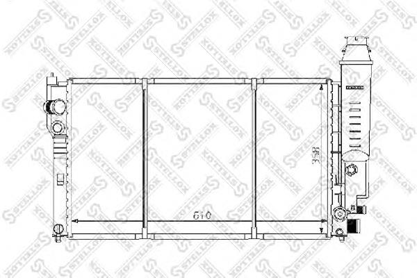 1025126SX Stellox radiador de esfriamento de motor