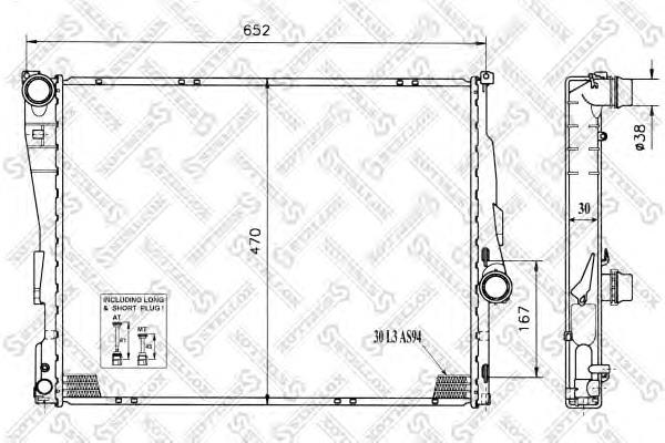 1025128SX Stellox radiador de esfriamento de motor