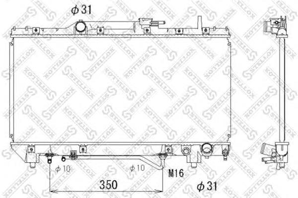 1025116SX Stellox radiador de esfriamento de motor