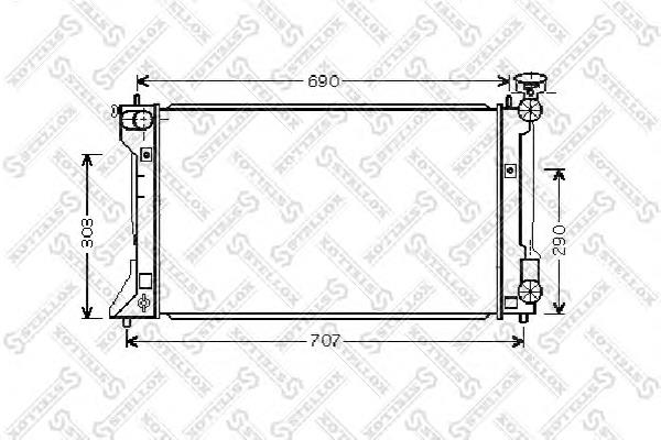 1025194SX Stellox radiador de esfriamento de motor