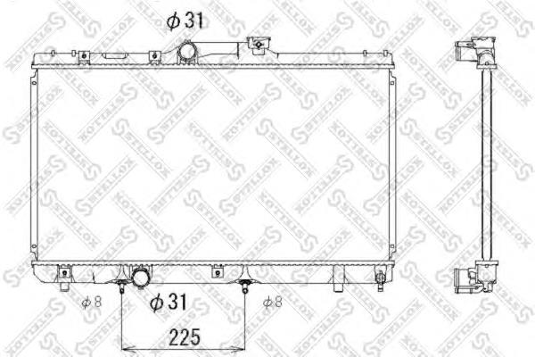 1025189SX Stellox radiador de esfriamento de motor