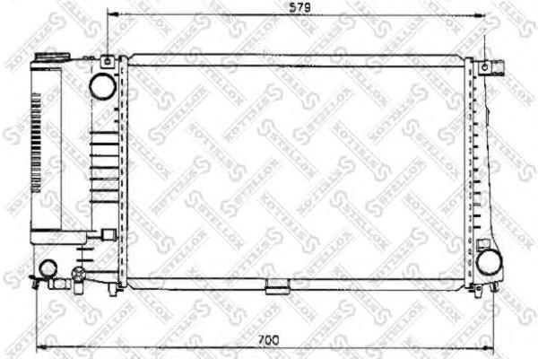 1025207SX Stellox radiador de esfriamento de motor